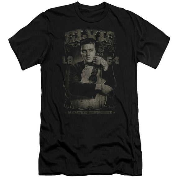 Elvis Presley 1954 Premuim Canvas Slim Fit T-Shirt Black