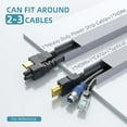 thumbnail image 4 of Cord Hider, 157in LazySpin Cord Cover, Wire Covers for TV Cords Cable Management, Grey, 4 of 9