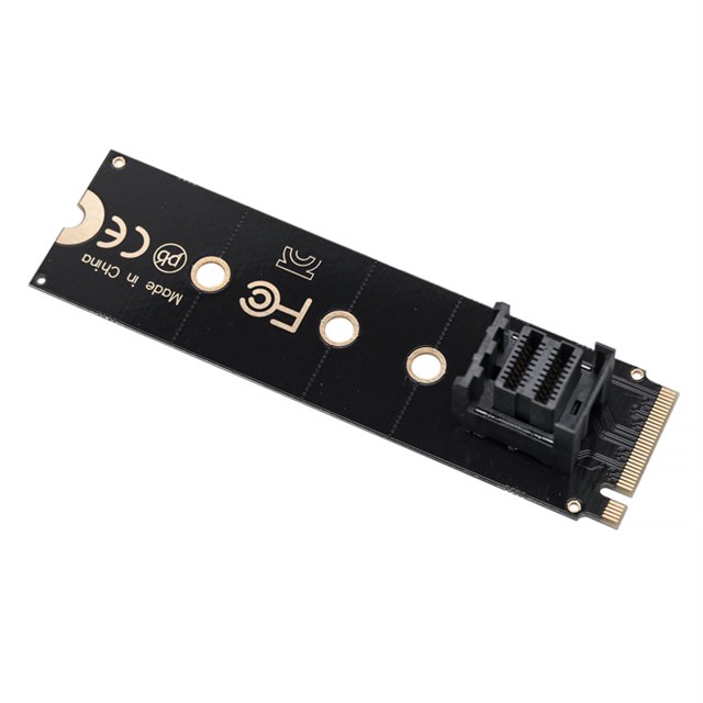 M.2 NVME To U.2 Adapter Card Mkey PCIeX4 M.2 PCIe To SFF8643 Hard Disk Adapter Card Support 2230/2242/2260/2280 SSD Vertical