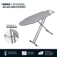 thumbnail image 2 of TESSO HOME Tabla de Planchar, Burro de Planchar Plegable 4 Capas de Portección con Altura Ajustable Base para Sostener el Burro Estructura de Fierro 90 x 30 cm., 2 of 5