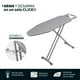 thumbnail image 2 of TESSO HOME Tabla de Planchar, Burro de Planchar Plegable 4 Capas de Portección con Altura Ajustable Base para Sostener el Burro Estructura de Fierro 90 x 30 cm., 2 of 5