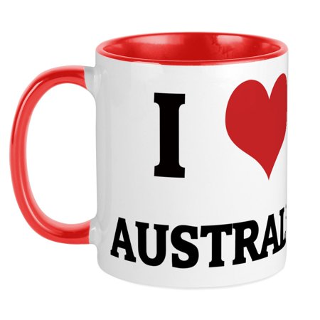 

CafePress - I Love Australia Mug - Ceramic Coffee Tea Novelty Mug Cup 11 oz