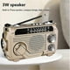 thumbnail image 4 of FM AM SW Radio Solar Charging Emergency Radios Receiver Hand Crank Bluetooth 5.2 Support TF USB, 4 of 5