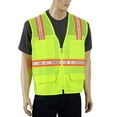 thumbnail image 1 of Safety Depot Yellow Reflective Breathable Mesh Safety Vest with Pockets 8048M-4XL, 1 of 2