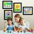 thumbnail image 6 of Americanflat 10x12.5 Kids Art Frame with 8.5x11 Mat 4 Pack Holds 100 Art Pieces Magnetic Letter Size Mini - Black, 6 of 8