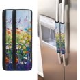 thumbnail image 2 of NETILGEN Floral Washable Refrigerator Door Handle Covers Set of 2, Anti-Skid Protector for Fridge Oven Keep Away Liquid Oil Stain Fingerprints Food Spot Home Kitchen Decoration, 2 of 6