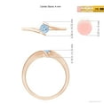 thumbnail image 6 of Angara Natural 0.2 Ct. Aquamarine Solitaire Ring in 14K Rose Gold for Women (Ring Size: 4.5), 6 of 11