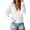 White, variant on Pullover Sweaters for Women V Neck Solid Color Hollow Out Knit Long Sleeve Autumn Winter Shirt Sweater Tops