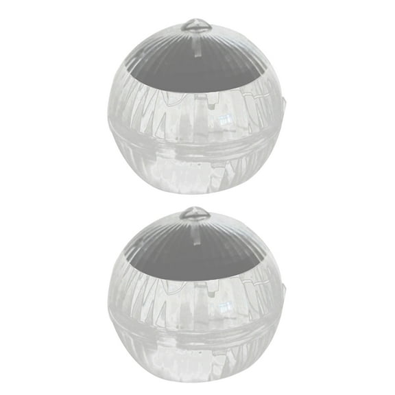 Raindrops 2Pcs Floating Lights Solar Powered Ball Shape for Garden and Pool Decorations
