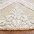 thumbnail image 4 of SAFAVIEH Vermont Trinity Floral Geometric Wool Area Rug, Ivory/Gold, 6' x 6' Round, 4 of 9