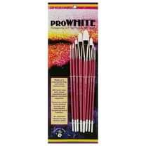 Creative Mark Pro White Soft Filament Acrylic Paint Brushes - Set of 8 - Versatile Synthetic Brushes for Acrylic Painting , Gouache, Oils & Caseins