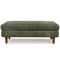 thumbnail image 5 of Morrison 49 inch Wide Mid-Century Modern Table Ottoman in Moss Green Genuine Leather, 5 of 9
