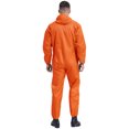thumbnail image 6 of dPois Men's Long Sleeve Work Overall Jumpsuit Dustproof Mechanic Uniform Workshop Auto Workwear Orange XXL/180, 6 of 7