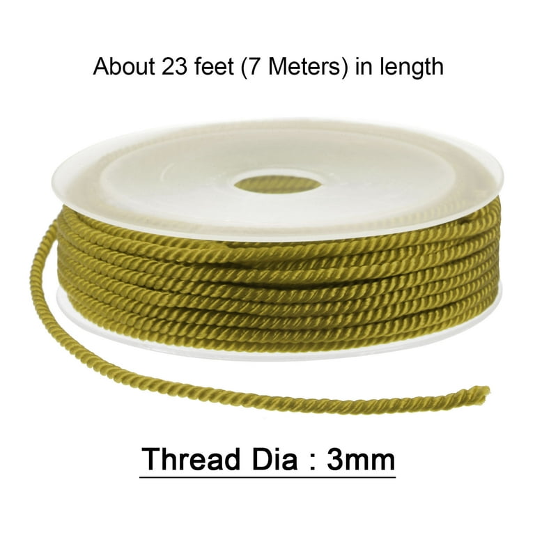 Twisted Nylon Twine Thread 2mm 13M/43 Feet Braided Nylon String, Deep  Coffee