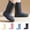Black, variant on Rain Boots for Women Matte Mid Calf Slip On Rain Boots Waterproof Non-Slip Pull Work Garden Footwear