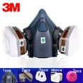 thumbnail image 3 of 3M-mascarilla de Gas para pulverización, máscara de seguridad química a prueba de polvo, respirador facial con filtro, 7502, 3 of 4