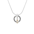 thumbnail image 2 of Delight Jewelry Two-tone Champagne Bottle Silvertone Grandmother Ring Charm Necklace, 18", 2 of 4
