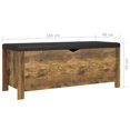 thumbnail image 4 of vidaXL Storage Box with Cushion Smoked Oak 105x40x45 cm Engineered Wood, 4 of 4