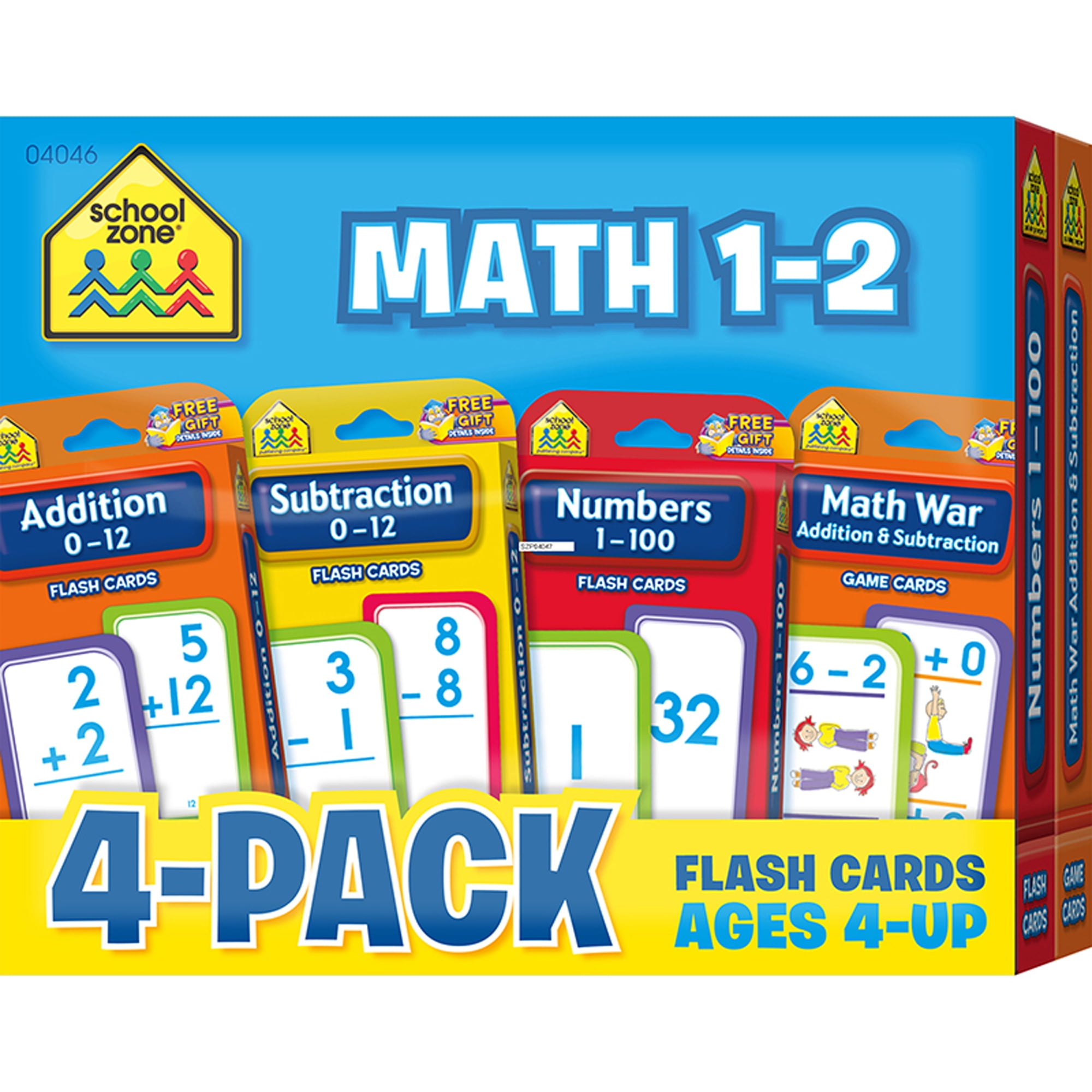 Math 1-2 Flash Cards 4 Pk - Walmart.com - Walmart.com