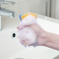 thumbnail image 5 of REGALWOVEN Non-Scratch Scrub Dish Sponges, Dual Sided Cleaning Sponges, Stand Up to Stuck on Grime Kitchen Sponges for Household, Bathroom, Dish Blue 6 Pcs, 5 of 6