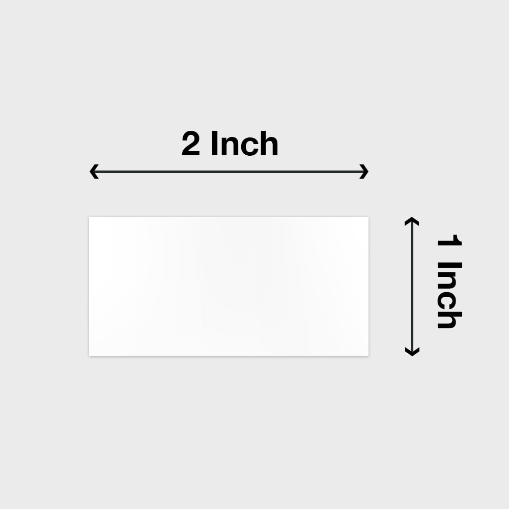 Dry Erase Magnetic Shelf Label Magnets 1" x 2" White (25 Pack)