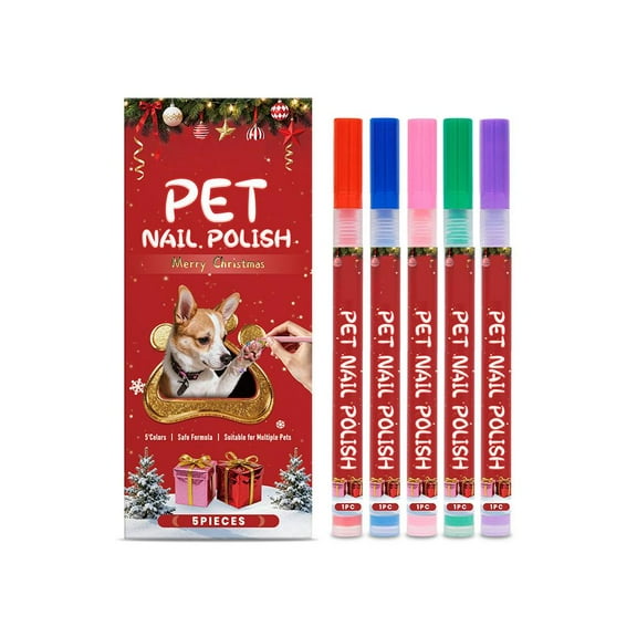 Trredrins Pet Christmas Nail Art and Decoration,Pet Christmas Nail Art Dressup,Green Red Designs