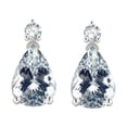 thumbnail image 2 of Star K � 8x6mm Pear Shape Genuine Aquamarine Classic Drop Earring Studs, 2 of 9