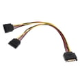 thumbnail image 3 of 15 pines a 2 cables divisor de cable de alimentación de 15 pines Macarena Cable de extensión SATA, 3 of 8