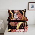 thumbnail image 5 of Erosebridal Cheetah Bedding Sets King with Comforter, Twinkling Stars Duvet Insert, Orange Black Decor, 5 of 7