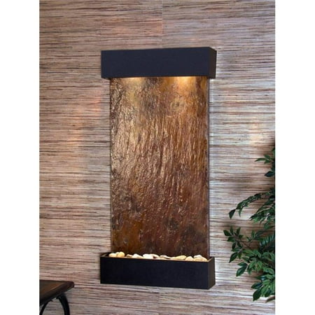 Adagio WCS1704 Whispering Creek Textured Black Multicolor Natural Slate Wall Fountain
