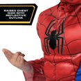 thumbnail image 2 of MARVEL'S SPIDER-MAN YOUTH COSTUME - Combinaison Musclée avec Motif Imprimé et Rembourrage en Polyfill plus Masque Complein, 2 of 3