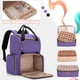thumbnail image 3 of Organizador de esmaltes de uñas LUXJA, mochila con capacidad para 70 botellas, color morado, 3 of 8