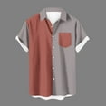 thumbnail image 1 of Qiopertar Liquidation à Moins de 5$ Chemise Cardigan à Manches Courtes Col Rabattu Mode Décontractée pour Hommes en Solde, 1 of 5