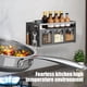 thumbnail image 3 of Organizador de especias de pared con 12 frascos rellenables para encimera de cocina. Solución para ahorrar espacio en el almacenamiento de condimentos para cocineros caseros. Aestivo | Negro, 3 of 7