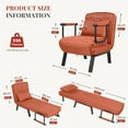 thumbnail image 4 of Hawsaiy Convertible Sleeper Leisure Recliner, Adjustable Lounge Chair, Arm Chair, and Sofa Bed,Reddish Orange, 4 of 10
