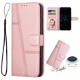 thumbnail image 1 of Wallet Case for Google Pixel 7 Pro, [Card Slots Holder] [Magnetic Clasp] [Kickstand] Premium PU Leather Flip Folio Cover, Wrist Strap TPU Shockproof Anti-Scratches Case, Rosegold, 1 of 7