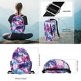 thumbnail image 5 of HAWEE Drawstring Bag Floral String Bag Sports Backpack Gym Sackpack with Side Pocket for Men Women, 5 of 7