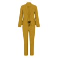 thumbnail image 5 of Women's Elegant Solid Color Long Sleeve Cardigan and Straight Leg Pants Suit Set for Wear, 5 of 6