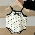 thumbnail image 2 of Tisuna Summer Bodysuit For Newborn Girls Polka Dot Print Sleeveless Suspender Romper Comfortable Soft Girls Summer Pullover Jumpsuit Size 0-3 Months, 2 of 8