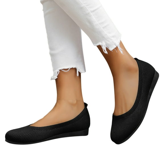 Dakaela Women's Slip on Loafers Comfy Walking Tennis Low Top Ballet Flat Nurse Casual Shoes Sneakers