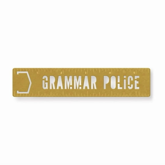 Grammar Police Metal Bookmark Stencil, (Hardcover)