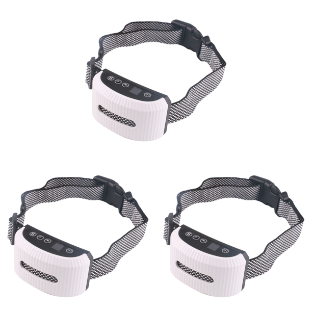 Collar Corteza Perro Recargable Suministros Entrenamiento para () Blanco