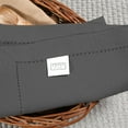 thumbnail image 5 of Twiny Threads Set of 4 Hemstitch Reusable Cloth Dinner Napkins - Grey, 5 of 6