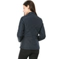 thumbnail image 5 of MODA NOVA Juniors Stand Collar Long Sleeves Zip Up Lightweight Quilted Jacket, 5 of 6