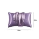 thumbnail image 3 of Funda de almohada de satén para cabello y piel, juego de 2 fundas de almohada de tamaño estándar y paquete de 2 fundas de almohada de satén suave (50,8 x 76,2 cm), 3 of 7
