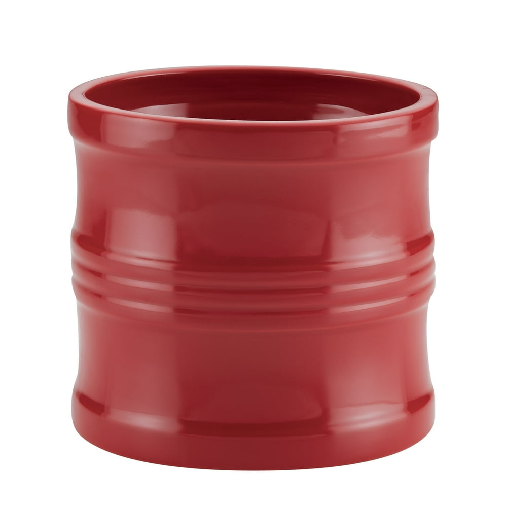 Circulon Ceramics Tool Crock with Partition Insert, 7.5Inch, Red