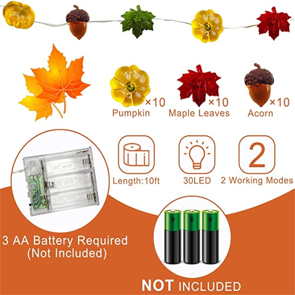 Kepooman 3D Warm White Battery Powered Fall Garland, Pumpkin Maples Acorns String Lights Fall Decor with Lights Indoor Outdoor Decoration for Fall Autumn Holiday Home Party, Warm White Kepooman 3D Warm White Battery Powered Fall Garland, Pumpkin Maples Acorns String Lights Fall Decor with Lights Indoor Outdoor Decoration for Fall Autumn Holiday Home Party, Warm White
