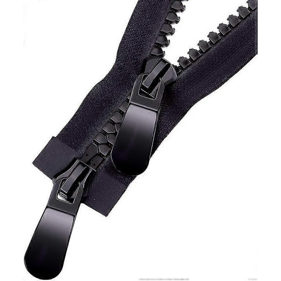 Separating Jacket Zippers, 1 Pc 150cm Double Open Super Large Plastic Zipper Black Teeth Heavy Duty Zippers For Diy Sewing Tailor Crafts Bags Tents,
