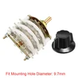 thumbnail image 3 of FABLE- 3P6T 3 Pole 6 Position 3-Deck Band Channel Rotary Switch Selector With Knob, 3 of 4