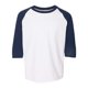 thumbnail image 1 of Camiseta Gildan Heavy Cotton 3/4 Raglan para niña blanco/azul marino XL, 1 of 1